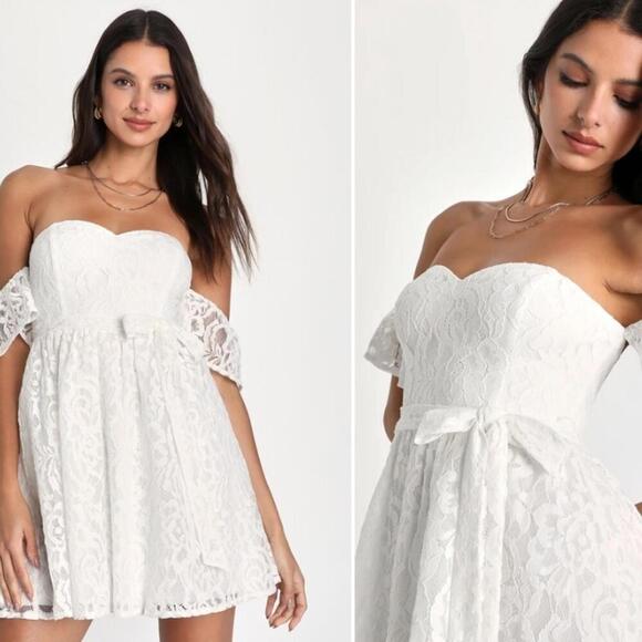 Lulus Dresses & Skirts - LULU's Bachelorette Engagement Bridal Shower Honeymoon Casual Mini Dress